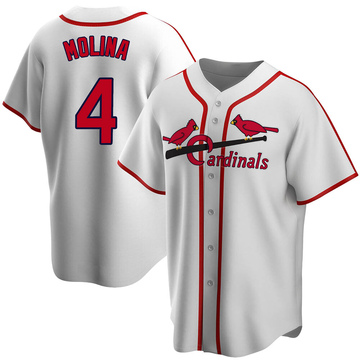 Men's St. Louis Cardinals #4 Yadier Molina Alternate Cream 2015